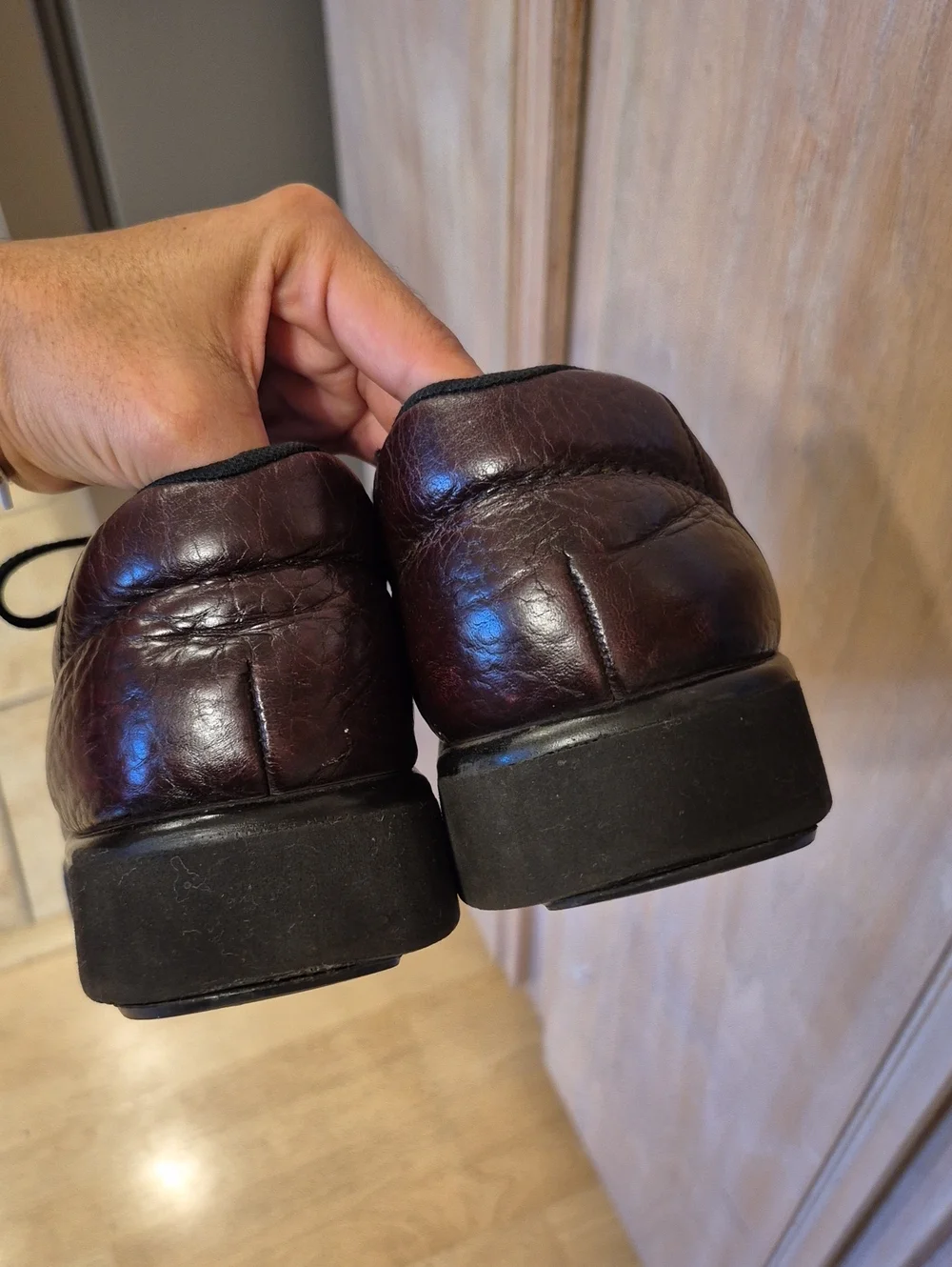 SAS Brown Maroon Leather Shoes